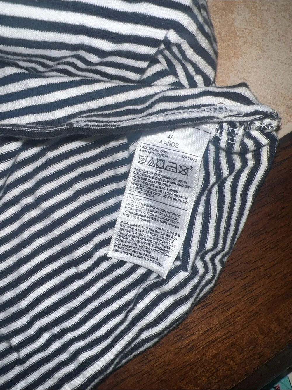 Old Navy Black and White Striped Long-Sleeve Peplum Dress